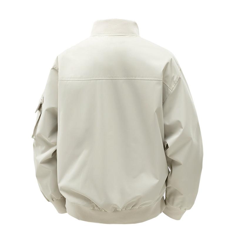 Jacket Men's Spring and Autumn Outdoor Water-repellent Baseball Uniform Men's Casual Solid Color Windproof Jacket Men