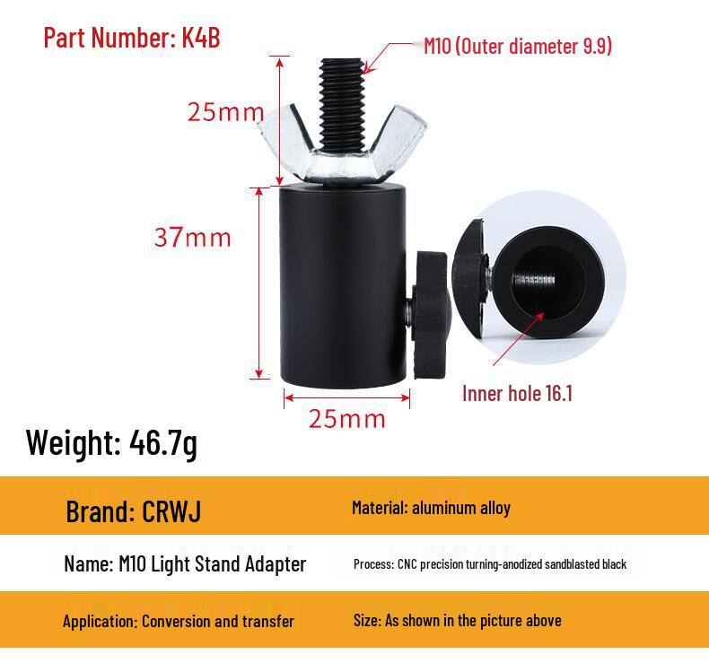 Swivel Head Tripod Light Stand with Interchangeable Mount