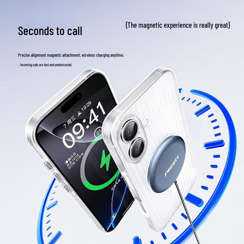 Pisen iPhone 16 MagSafe Mattweißes PC-Case