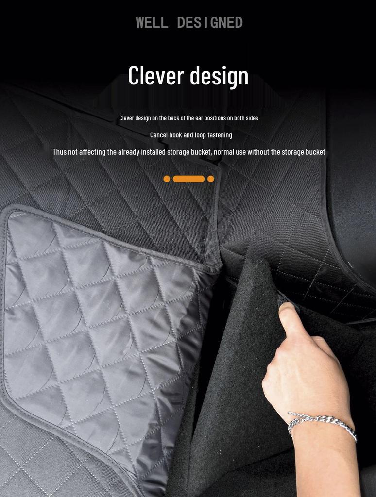 Seth Waterproof Trunk Mat for Tesla Model Y - Dirt-Resistant Black Oxford Cloth