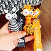 Adorable Silicone Cartoon Giraffe Keychain Cute Novelty Bag Charm Accessories