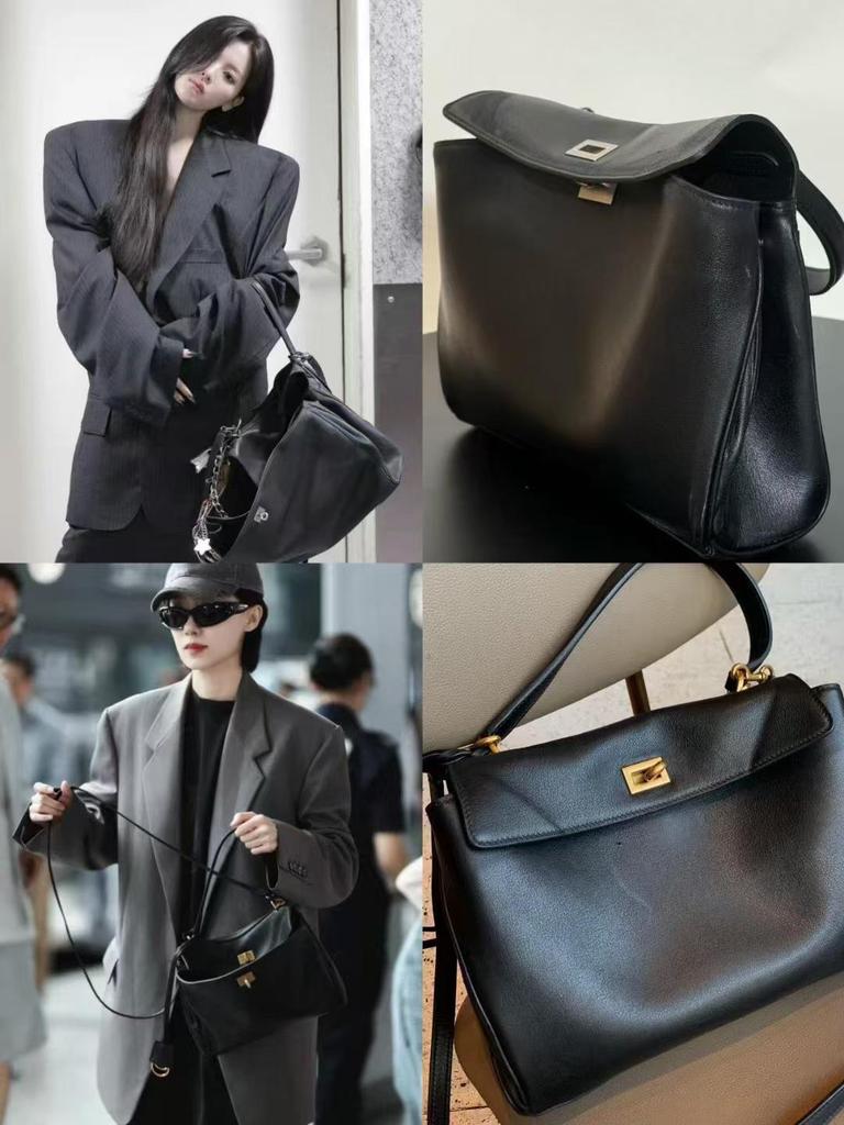 2025 Echte Leder Große Rodeo Tote: Verriegelbare Kelly Bag für Freizeit oder Pendeln, Schulter- und Crossbody-Handtasche für Damen