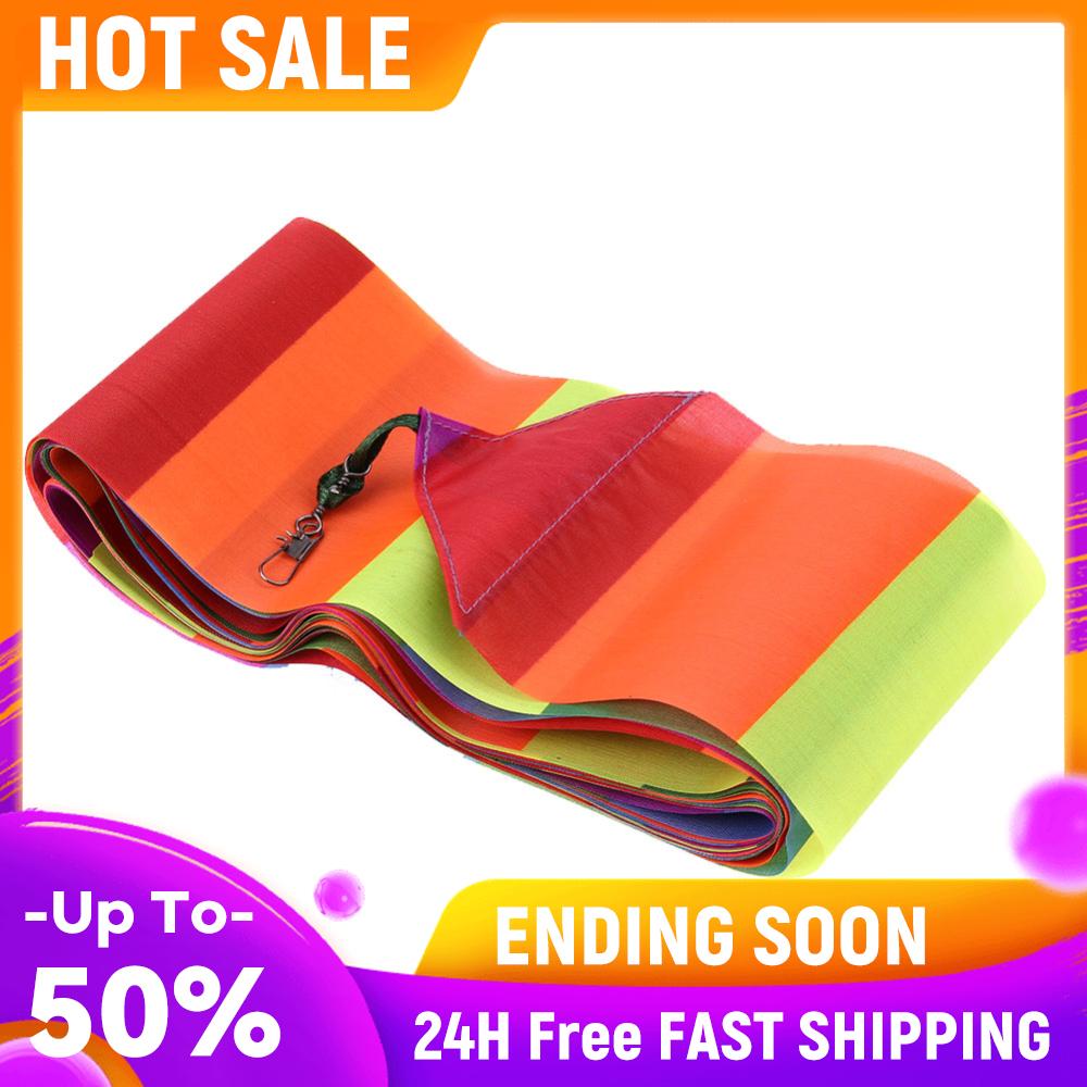 

32Ft Rainbow Kite Tube Tail Kite Flying Tail Rainproof Rainbow Tail Streamer Kite Tail for RC Drone Aerobatic Flight China Mainland