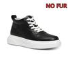 Autumn/Winter Plush Lift Sports Sneakers Men Elevator Height Increase Insole 6cm Man Leisure Plus Size 35-47