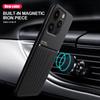 Leather Texture Car Magnetic Holder Case For iPhone 15 14 13 12 11 Pro Max XS X XR 8 7 Plus Shockproof Soft Bumper Protect Cover