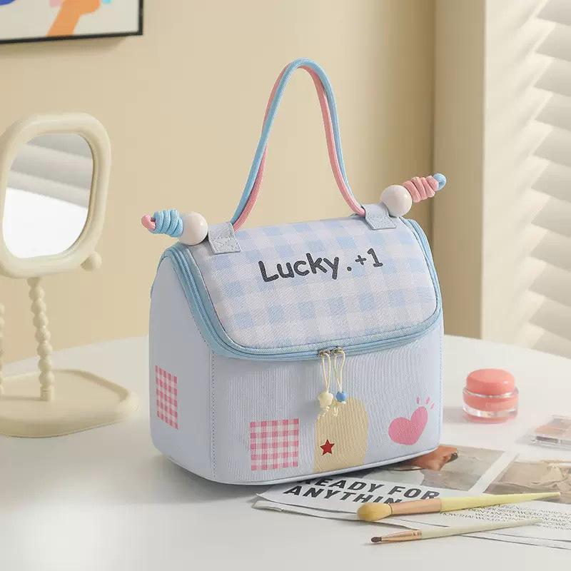 

Дофаминовая цветовая схема дорожная косметичка: Большая вместимость, портативный, с перегородкой для косметики и макияжа. 25 x 16 x 20.5 cm