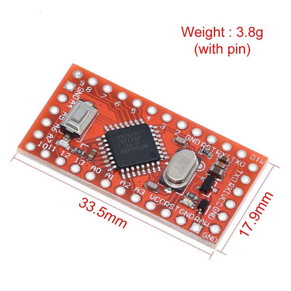 TZT Pro mini Atmega328P Pro Mini 328 Mini ATMEGA328 3.3V 8MHz 5V 16Mhz Ch340g CP2102 FT232RL driver for Arduino Compatible Nano