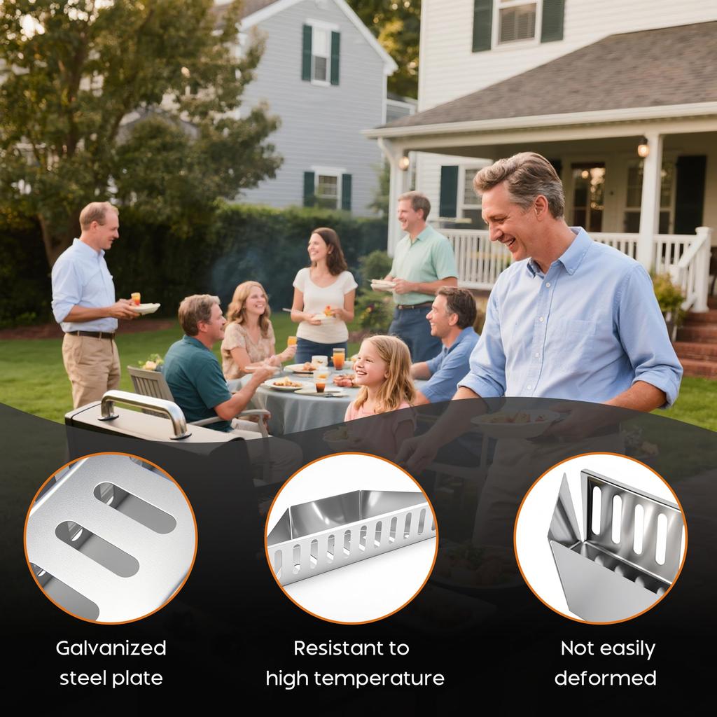 2-piece Set Charcoal Grill Basket Wood Chip Smoker Basket Fruitwood Charcoal Grill Basket Outdoor Bbq Smoker Box And Heater