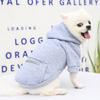 Yousheng Dog Hoodie Solid Color Back Pocket Polyester Outdoor Drawstring Comfortable Dog Coat for Small Medium Dogs