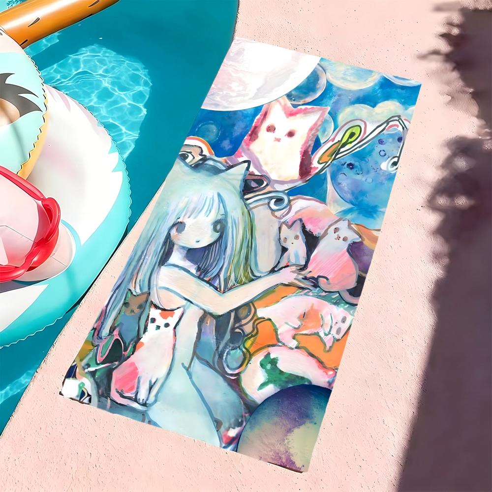 A-Aya Takano Towel Microfiber Beach Towel, Quick-Dry, Sand-Free, Ultra-Fine Fiber, Super Soft.