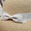 Hepburn style temperament bow elegant straw hat spring and summer retro travel vacation sunshade basin hat women