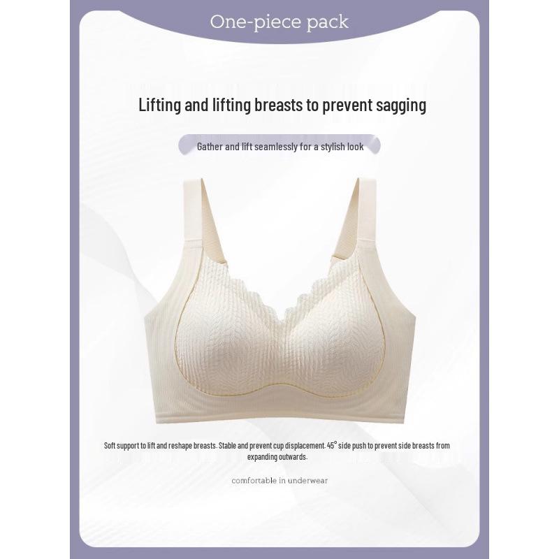 

Women s Wireless Push-Up Seamless Bra - Soft, Lift, and Side-Smoothing Support L (100-115 catties, 75BC-80A)