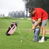 BestBuy Kids Golf Club Set for Girls Ages 5-7, Pink, Includes Caddy Bag, Right-Handed, Headcovers, and Dedicated Bag, Lightweight, Beginner Golf Set,