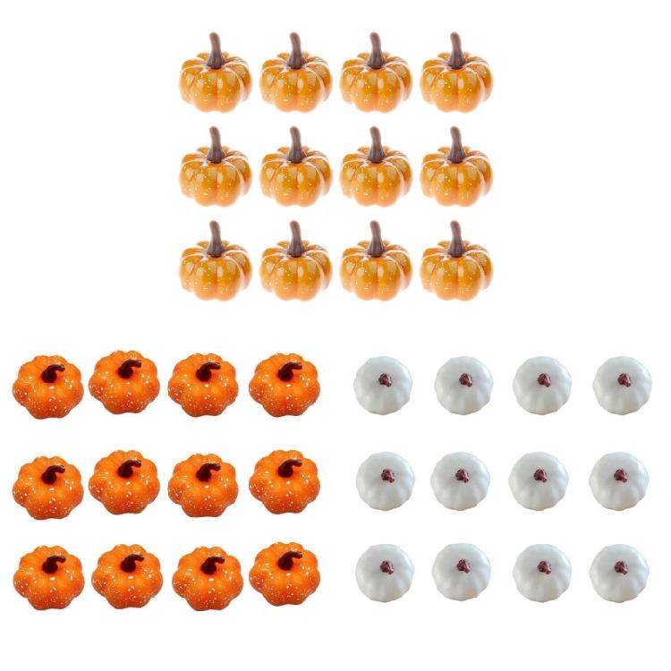 12pcs Artificial Pumpkin Realistic Artificial Vegetable Simulation Pumpkin Photography Props for Display Kitchen Party