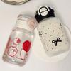 Cute Water Bottle With Straw Portable Plastic Pop-Up Cover Water Cup For Kid Kawaii Bottle Water Leak-Proof Cute Drinking Bottle