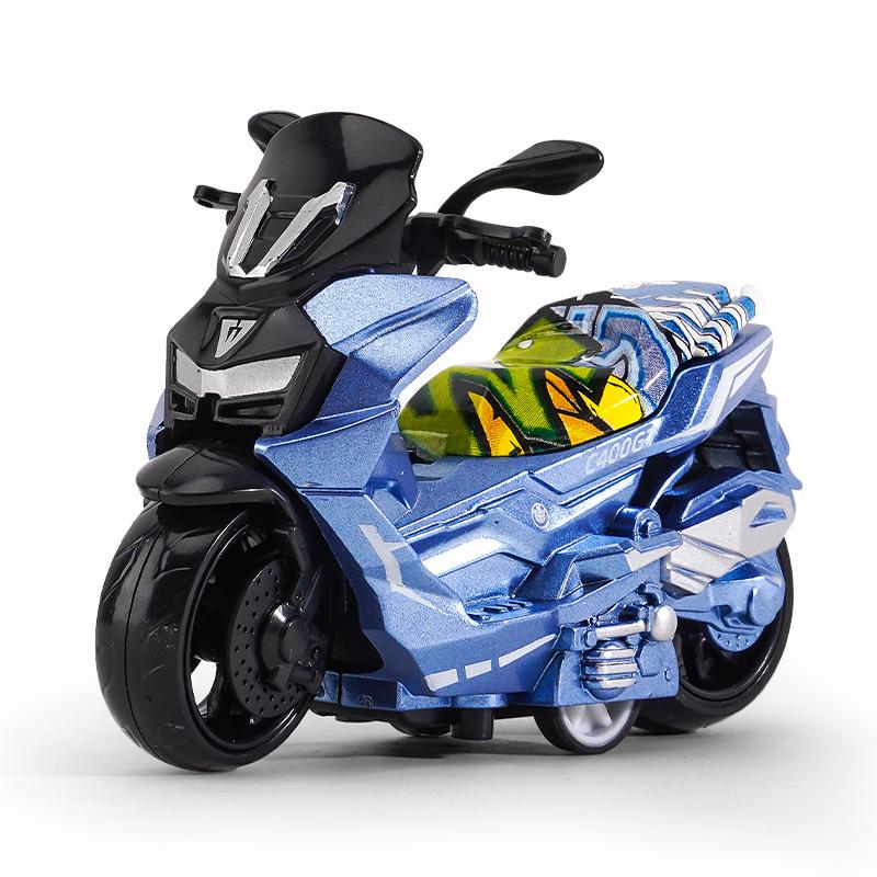 Trendy Mini Motorcycle Keychain Pendant: Cool Model Figurine Car Keyring Toy