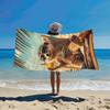 Toalla de Playa de Suricata Veraniega con Dibujo Protector Solar y Cortavientos Adecuada para Piscina Camping Viaje Manta