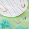 Stainless Steel Chain Fashion Shiny Zircon Angel with Wings Pendant Necklaces for Women Men Cool Choker Accessories Jewelry Gift