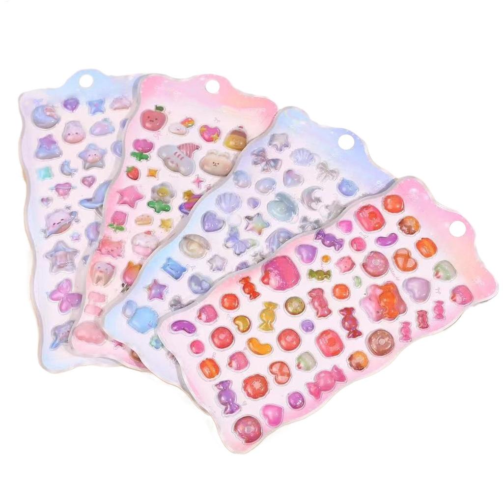 3d Stickers for Scrapbooking Cute 3D Candy Stickers Toddler Decals for Notebooks Textbooks Tablets School Classroom Kindergarten
