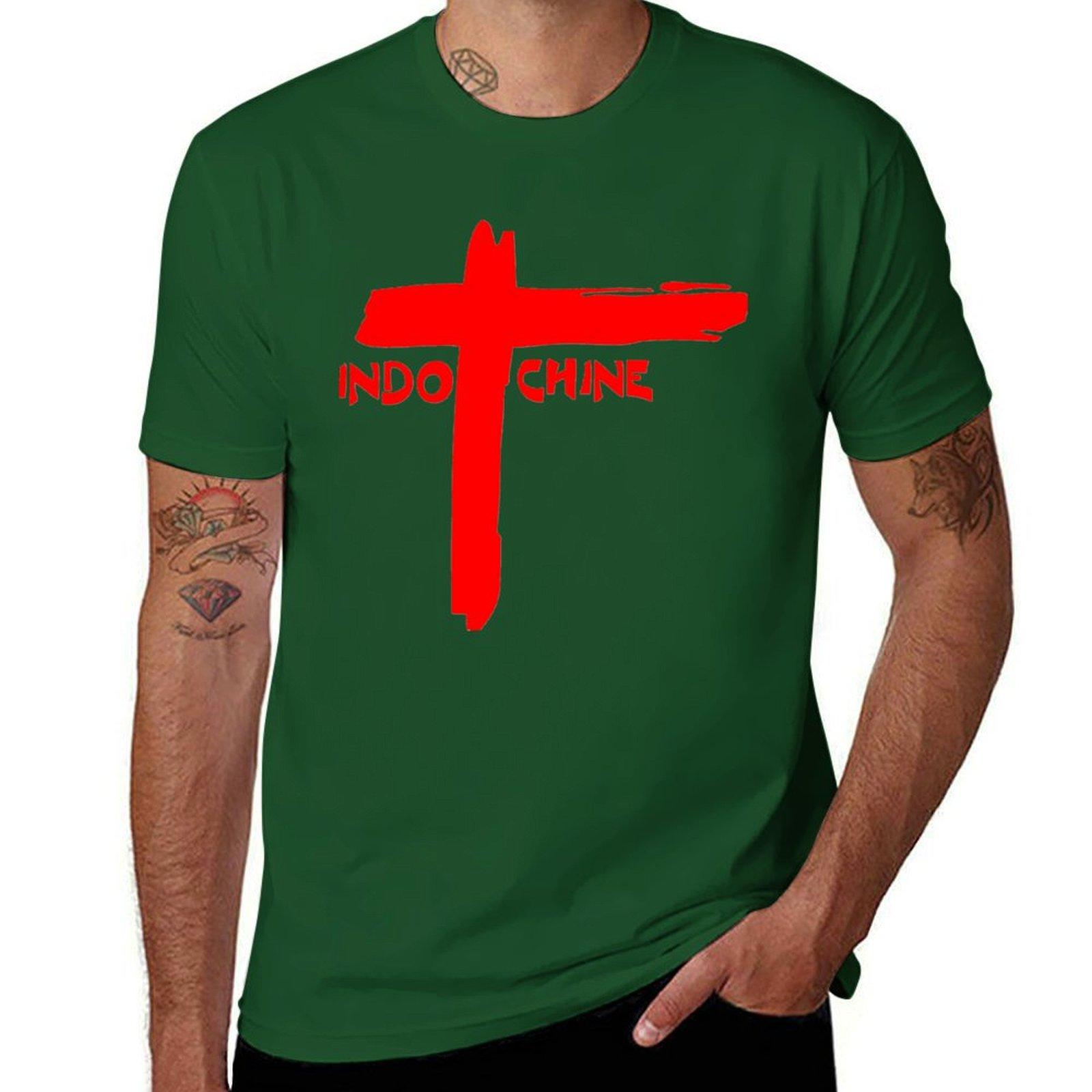 

indochine Classic T-Shirt for a boy blanks vintage clothes anime slim fit t shirts for men 4XL