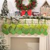 26 Letter Christmas Stockings Green, 8 Inch Christmas Stockings Suitable For Christmas Tree Fireplace Decorations