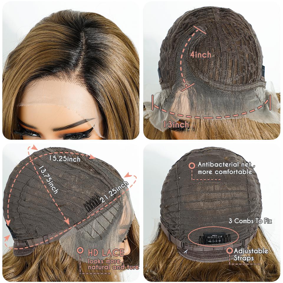Noble Cosplay Wig Synthetic Lace Front Wig Wavy Lace Wig Ombre Lace Front Wig Blonde Wigs For Women Lace Wig Synthetic Lace Wig