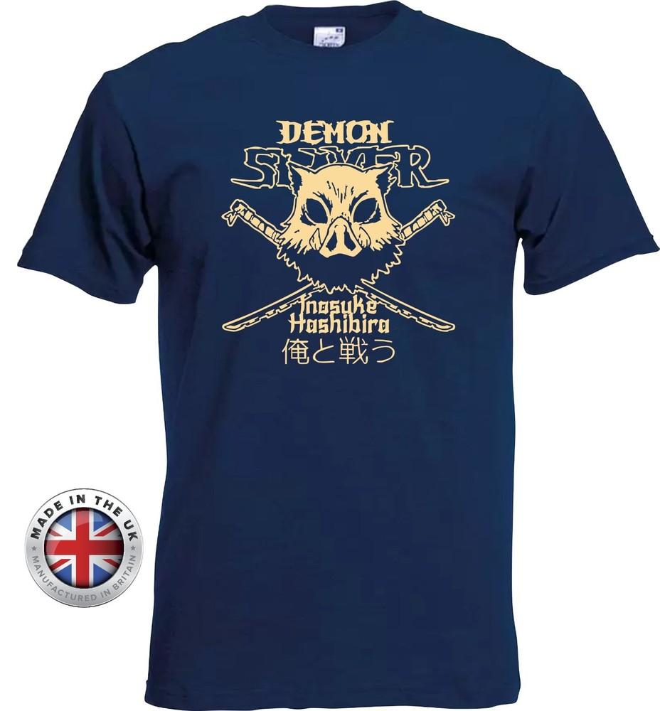 

Demon Slayer t shirt Inosuke tshirt Fight Me ladies fitted, unisex navy Tshirt XL