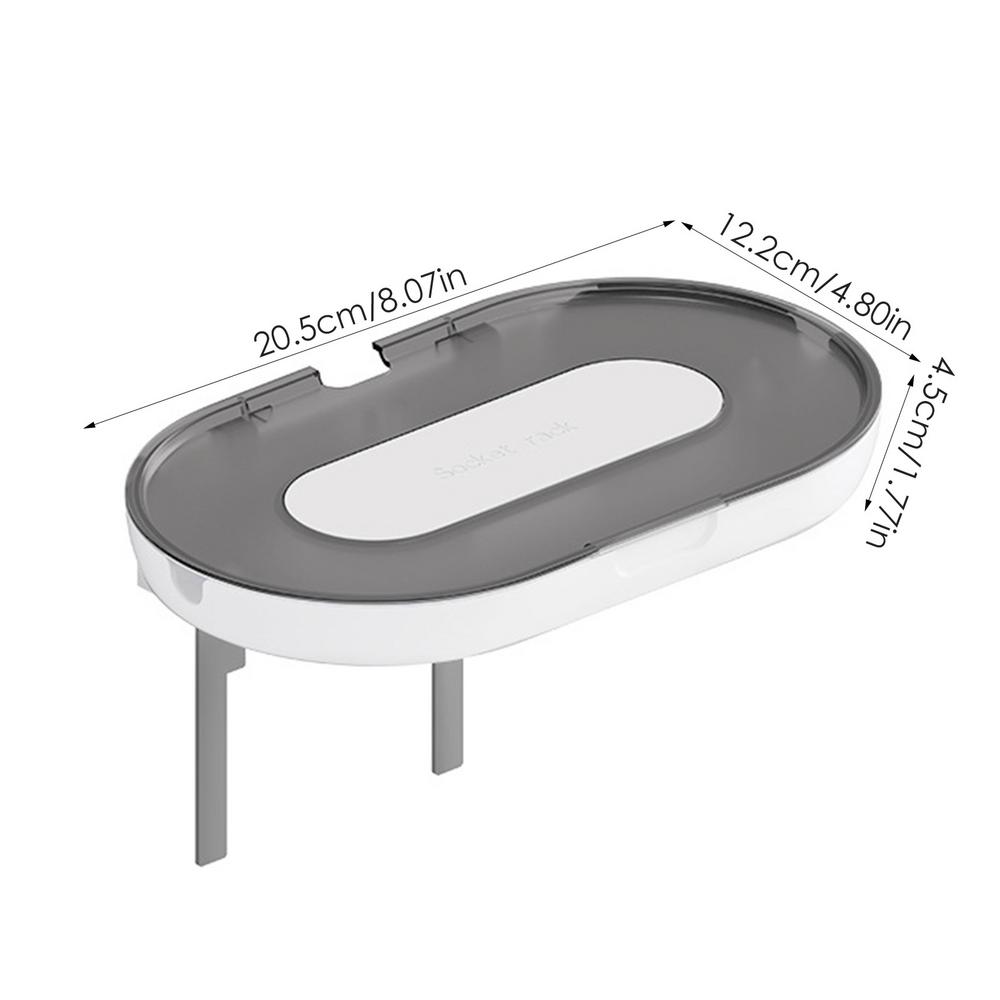 

Wall Mounted Router Storage Rack Metal Router Rack No Punching Cable Box And Plug Board Bracket Anti-Slip For Small Ornaments сірий колір