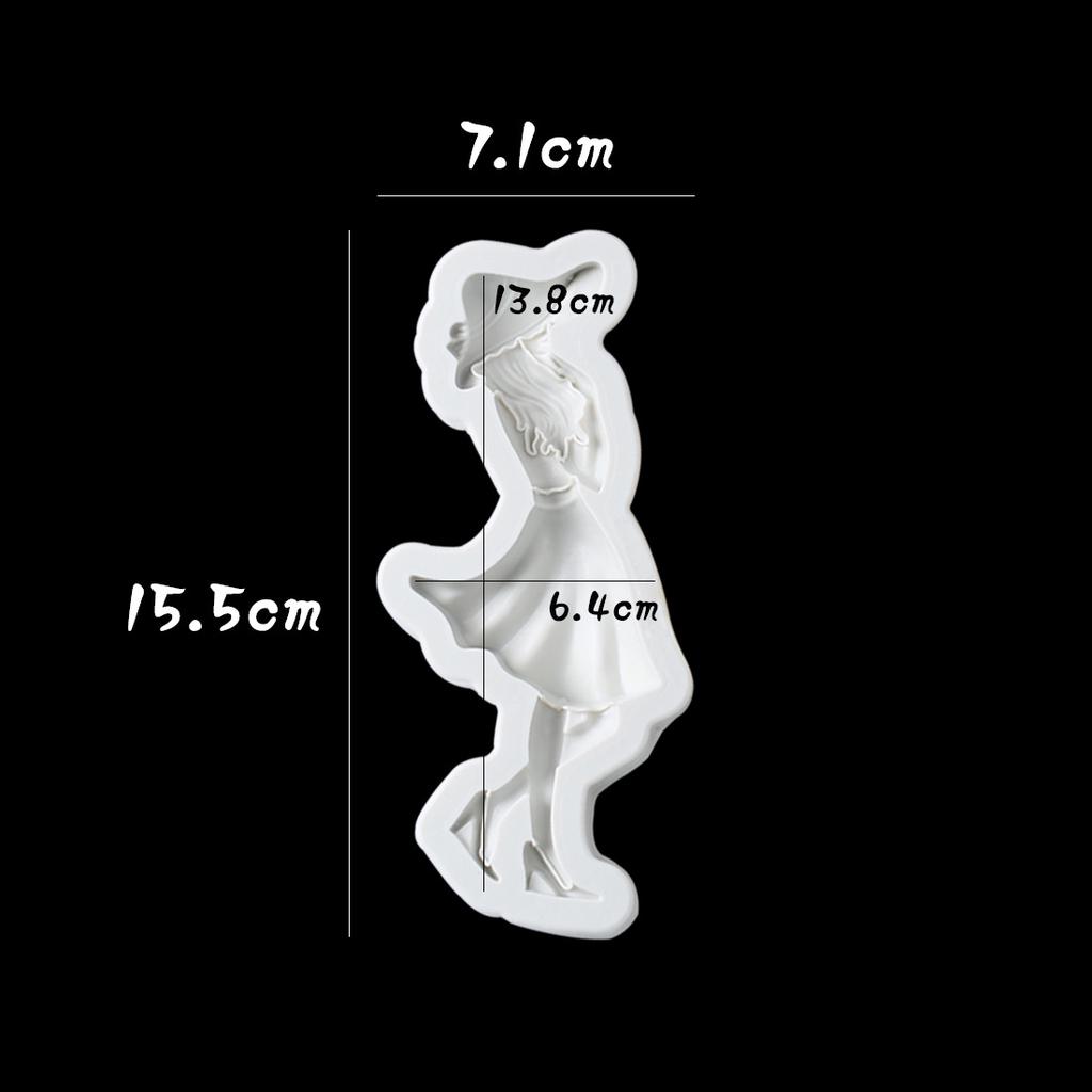 Bakfra gudinnen skjønnhet sjokoladeform fondantkake silikonform hjemmebakeverktøy