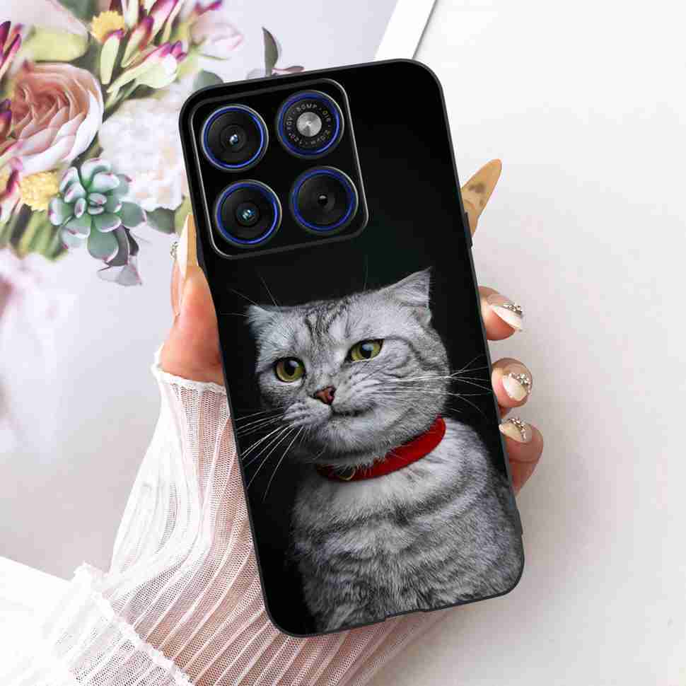 Lovely Cat For Motorola Edge 70 Case Cover Soft Silicone Phone Case For Motorola Edge70 Edge 70 5G Back Cover Bumper