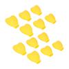 12 Pcs Makeup Brush Covers Yellow Heart Shape Soft Flexible Lightweight Silicone Cosmetic Brush