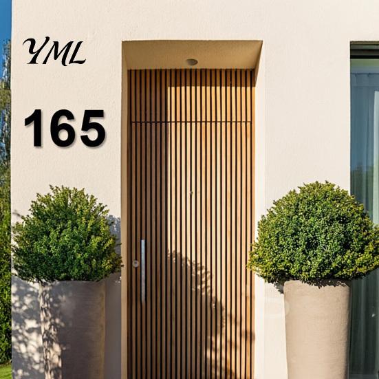 Wall Mount Address Number 3D House for Outside, Modern 0-9 Floating Numbers, Outdoor Mounted Numbers Weather-proof Metal Sign Door, Mailbox,
