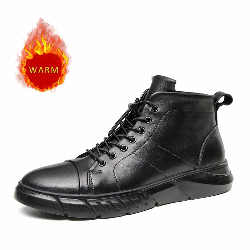 

Зимние хиты продаж мужские хлопковые ботинки плюшевый стиль шнуровка толстая подошва рабочие ботинки мужская натуральная кожа повседневная обувь 48
