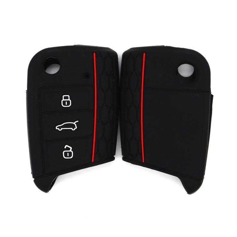 

Suitable for Volkswagen s old golf side-elastic folding key cover silicone honeycomb multi-color ready-made чёрный
