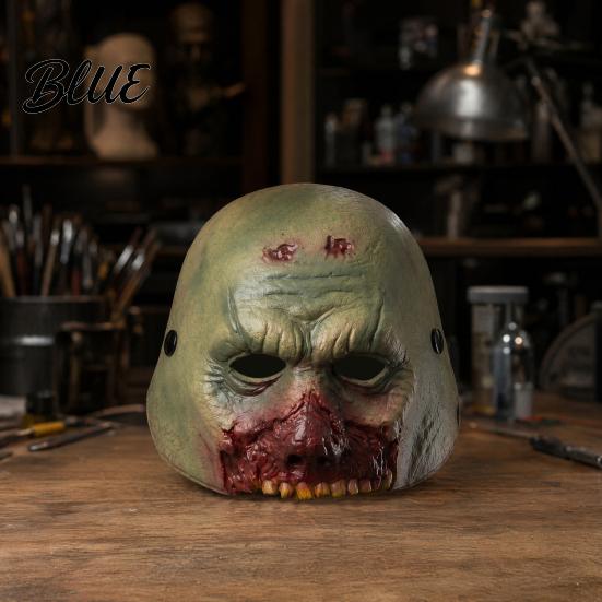 Comfortable Full Face Mask Halloween Zombie Mask with Realistic Rotting Texture Design Breathable Old Wound PU Foam Cosplay for Parties And