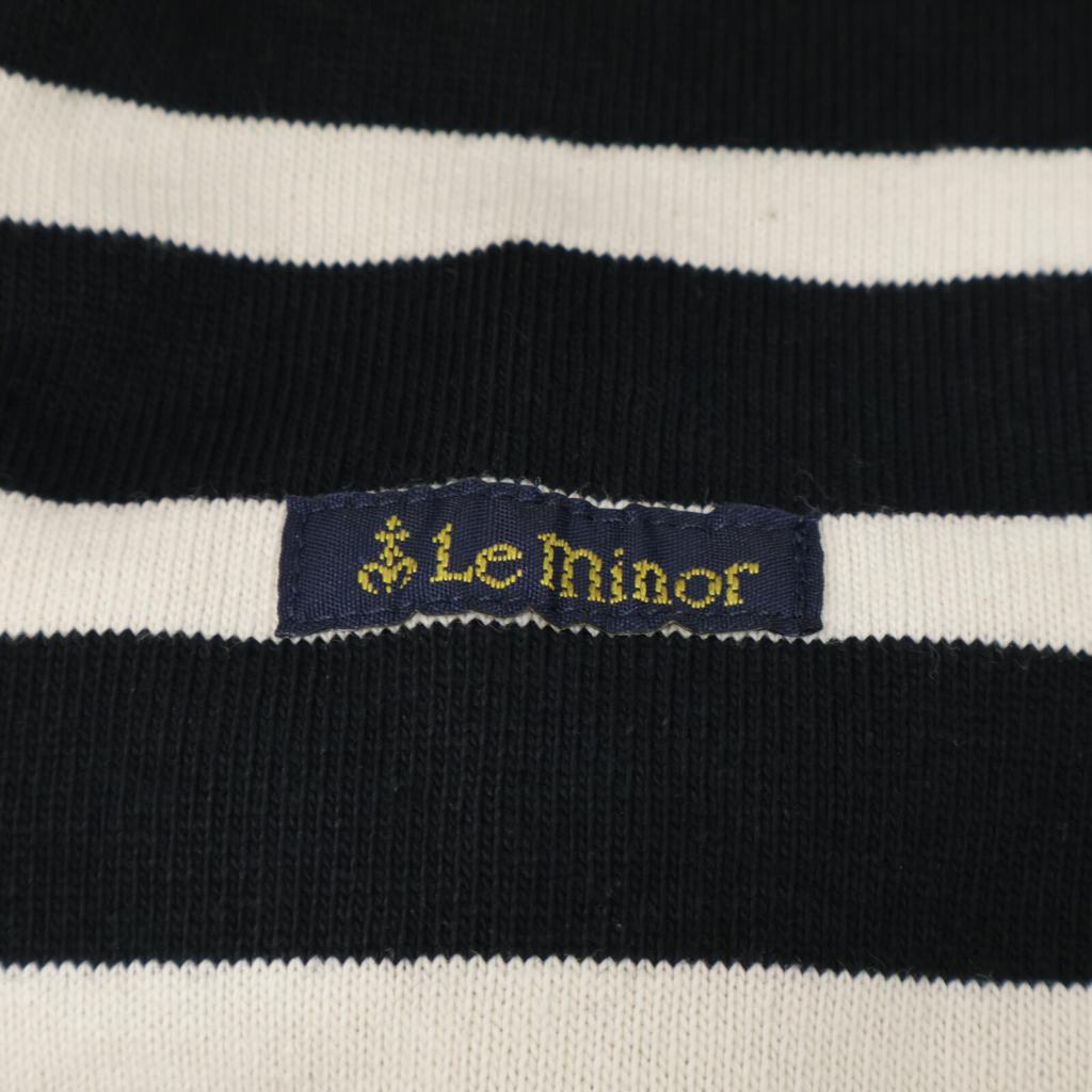 Le Minor ×REVERBERATExUR MARINIERE 25Stainless Steel Black Cotton Box Silhouette Border Collar Shirt Tops 3 Black X whiteUsed