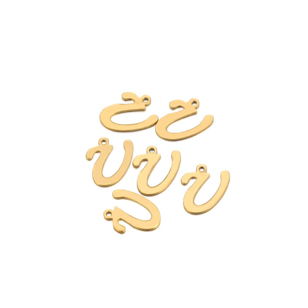 30pcs Stainless Steel A-Z 26 Cursive Font Letter Pendant Alphabet Charms Necklace Pendant DIY Jewelry Bracelet Making Earrings