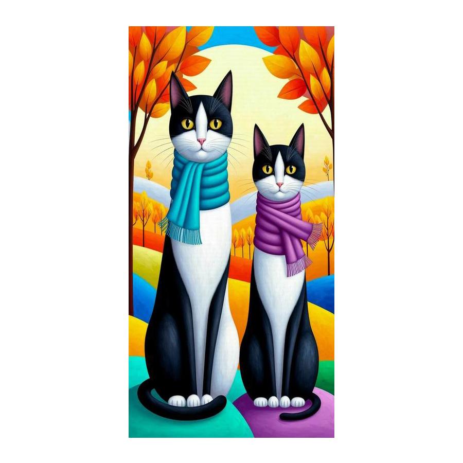 Colorful Big Cat Large Size Diamond Painting New Collection Cartoon Animal Diy Full Square Round Drill Rhinestone Embroidery Mosaic Cross Stitch Kits