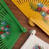 Hand Crafted Hand-painted Fan Colorful Spanish Wood Fan Traditional Handheld Fan  Home Ornaments