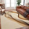 VIKAMA Modern Abstract Line Style Crystal Area Rug,Anti-Slip Office ,study Table,Living Room,Decor Large Carpet