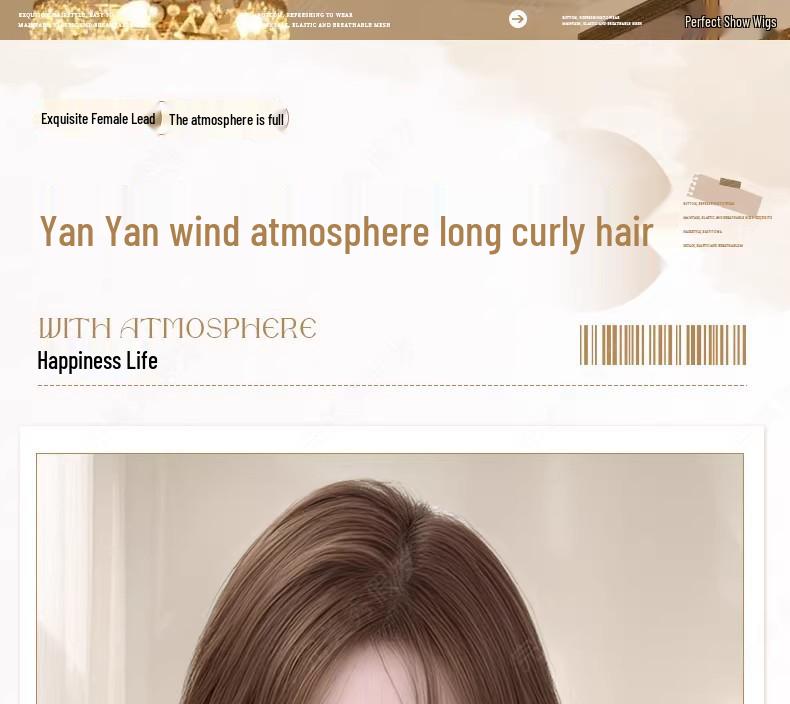 Women's Natural Long Full Cap Wig with Realistic Large Waves and Seamless Middle Part Bangs