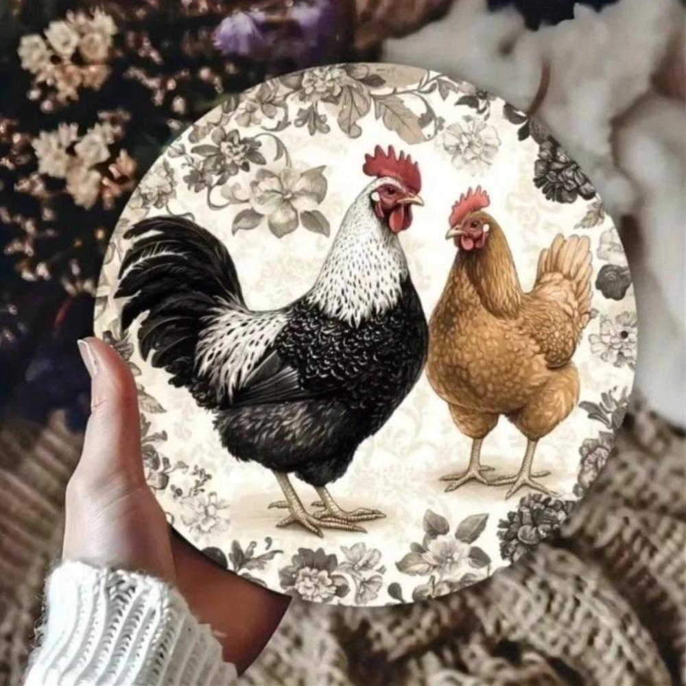 Chicken Hen Aluminum Metal Sign Vintage Wall Art Home Decor
