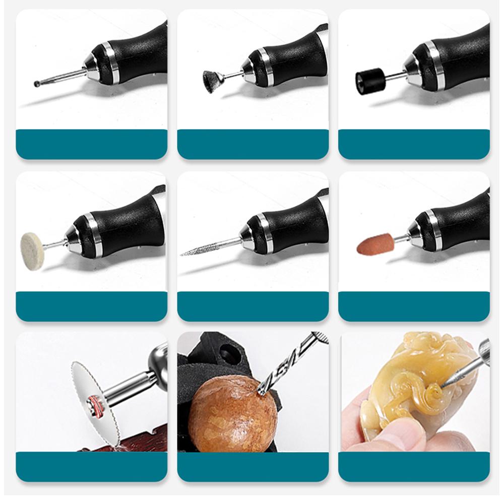 58/74/83 PCS USB charging mini electric engraving etching machine cordless rotary tools engraving pen jewel metal wood mode