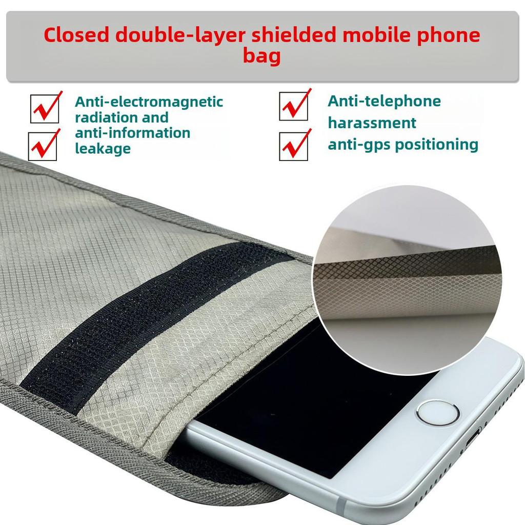 Dubbellaagse stralingsbeschermende telefoonhoes: Anti-Tracking Signaal Afschermtas