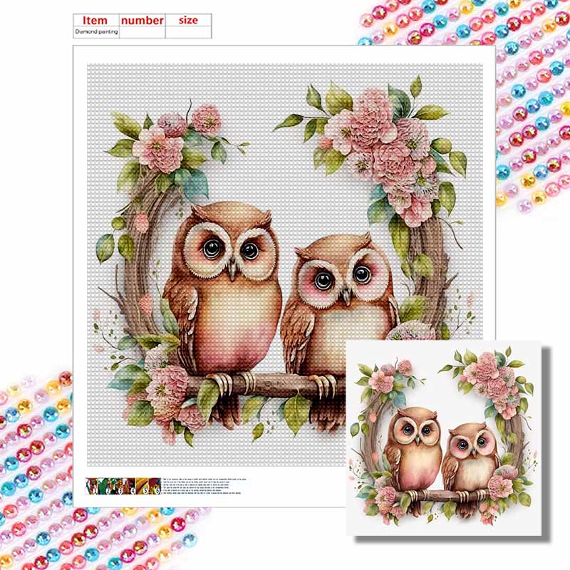 Neuankömmling 5D DIY Vollkreis Diamantmalerei "Gemalte Eule" Stickerei Kreuzstich Heimdekor Geschenk