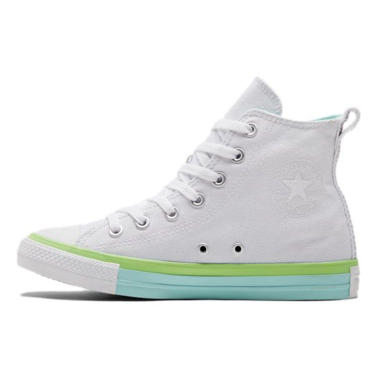 Converse Chuck Taylor All Star Simple Comfortable High Top Canvas Shoes Women Sneakers White Green A00543C
