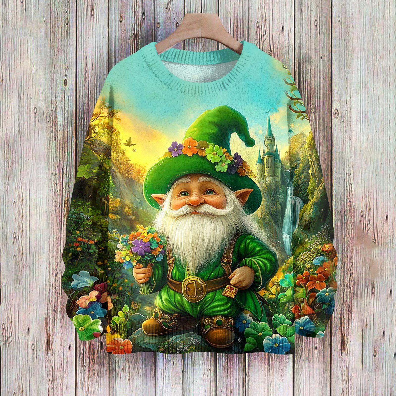 

улица. Свитшоты ко Дню Святого Патрика для детей, вязаные свитера для мальчиков и девочек, симпатичные рубашки, осенние свитера с круглым вырезом 90 синий