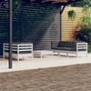 VidaXL Pine Wood Garden Lounge Set 6 Pcs with Cushions Patio Furniture Outdoor Furniture Garden Furniture Furniture of 3096113