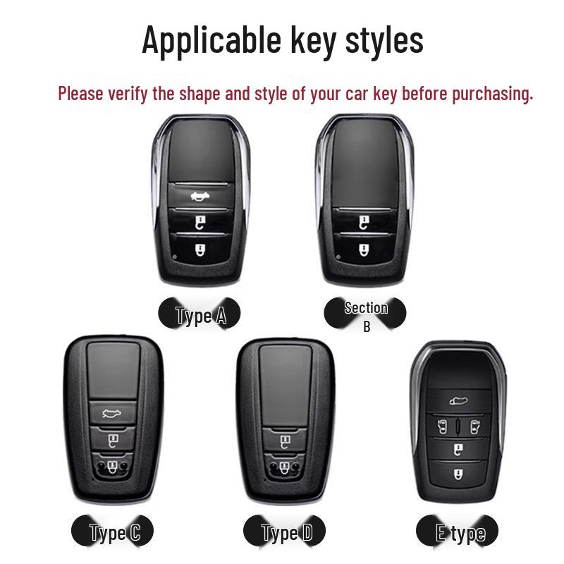 Toyota Car Key Case for Crown, RAV4, Highlander, Asia Dragon - Key Bag with Buckle