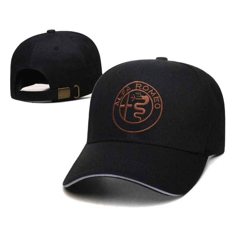 

2026 Hot Sticker Fashion Pure cotton Car styling baseball cap for Alfa Romeo letter embroidery badge golf hat off-road racing ou